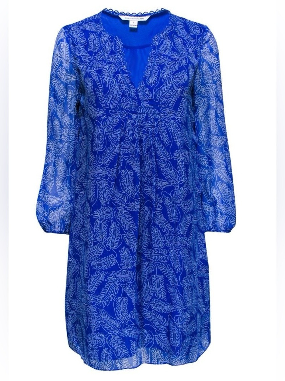 Diane Von Furstenberg DVF Aria Riveria Buds Silk Dress - Picture 3 of 12